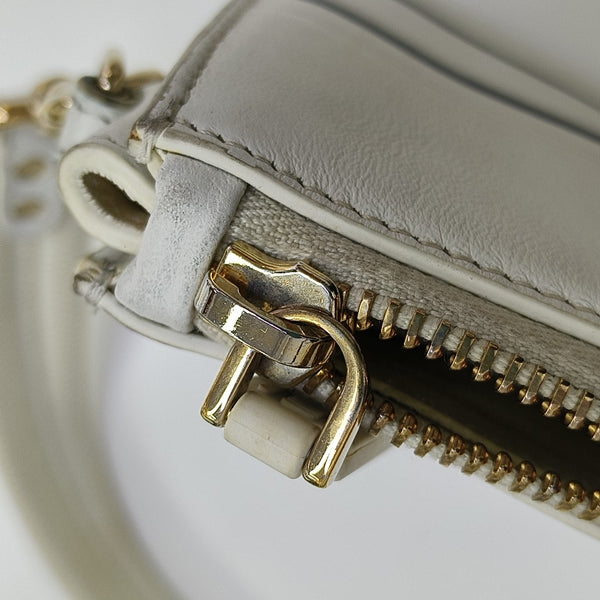 Calfskin Top Handle Bag White