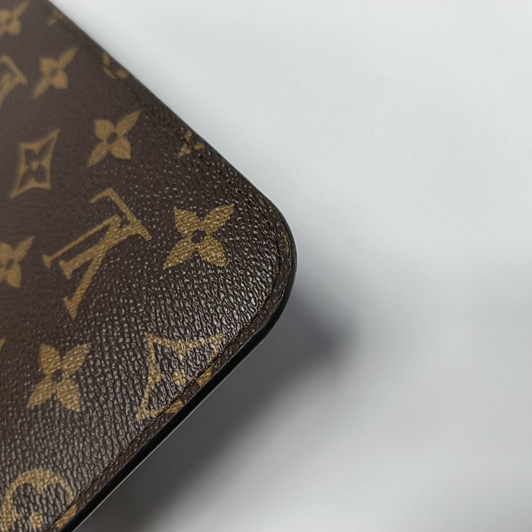 NEVERFULL MM Monogram Coated Canvas Brown