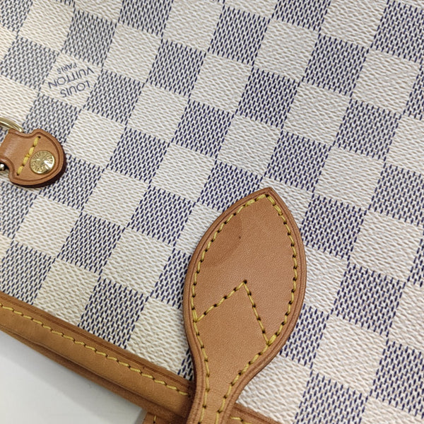 NEVERFULL MM Damier Azur Coated Canvas Beige
