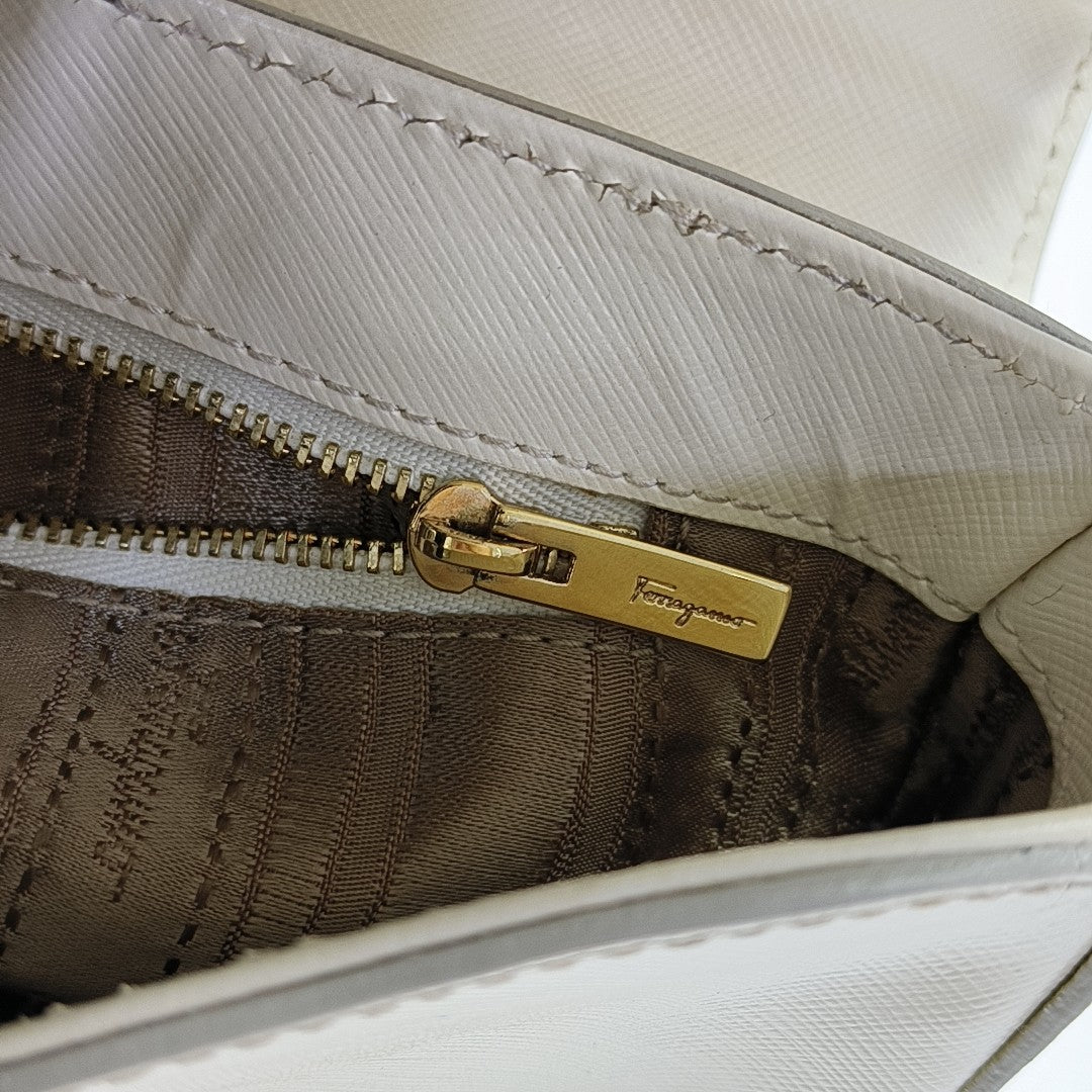 Calfskin Shoulder Bag White