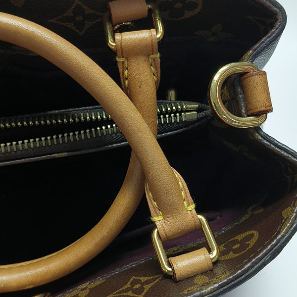 MONTAIGNE Monogram Coated Canvas Brown