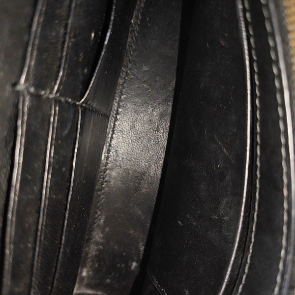 Hourglass Wallet On Chain Mini Calfskin Black