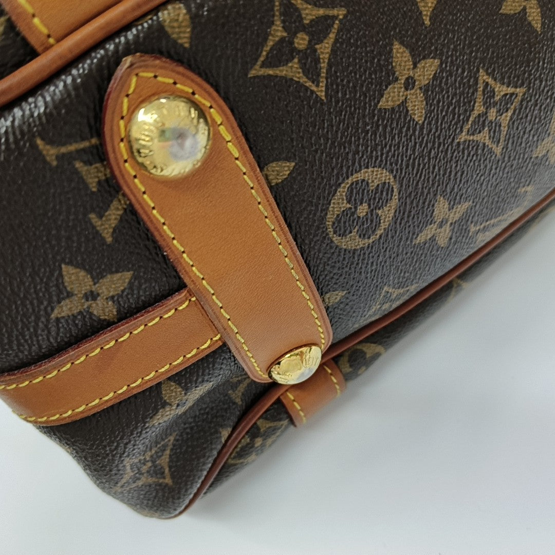 STRESA Monogram Coated Canvas Brown