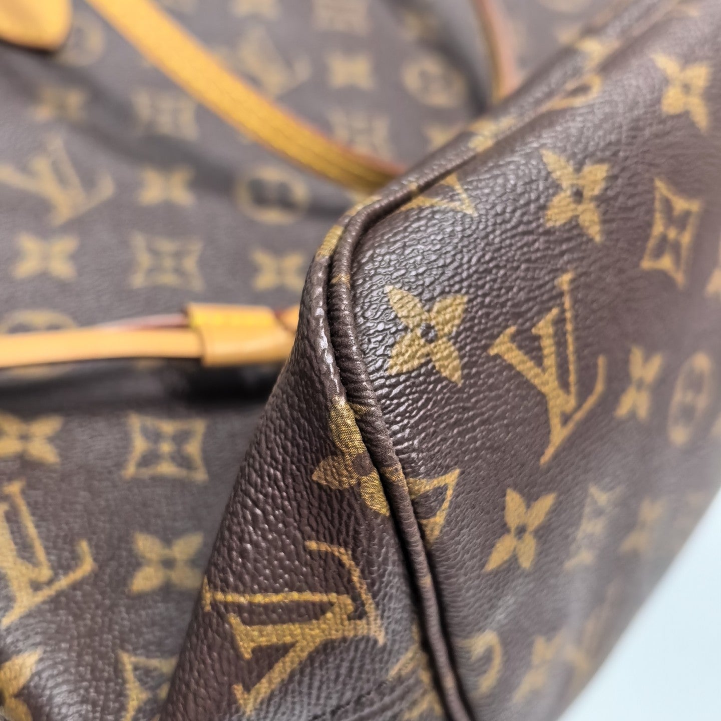 NEVERFULL MM Monogram Coated Canvas Brown