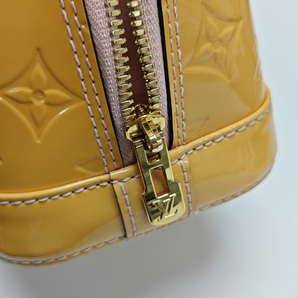 ALMA BB Monogram Patent Leather Yellow