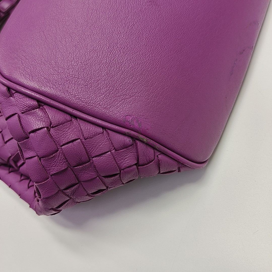 Calfskin Bucket Bag Purple