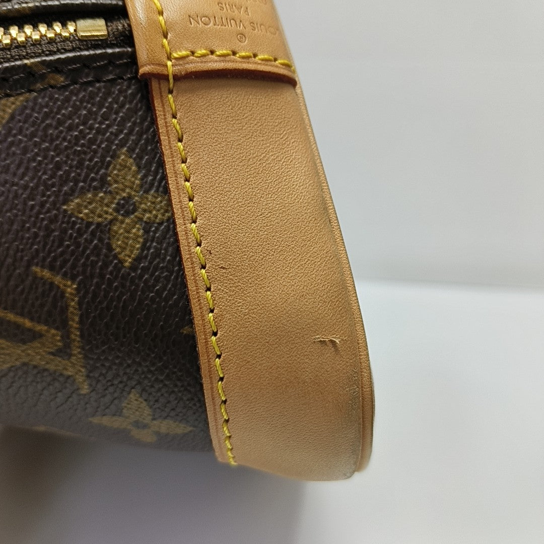 ALMA PM Monogram Coated Canvas Brown