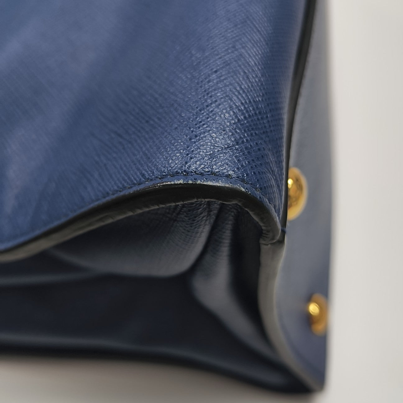Calfskin Tote Bag Medium Blue