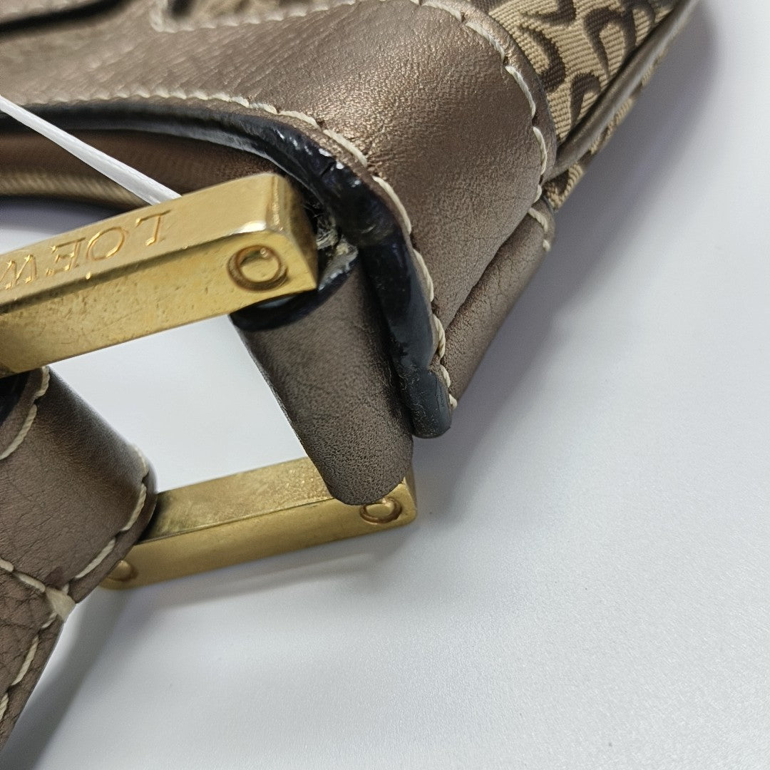 Monogram Canvas Top Handle Bag Beige