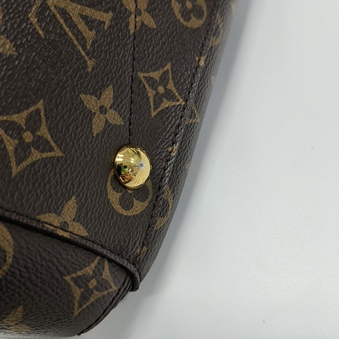 MONTAIGNE Monogram Coated Canvas Brown