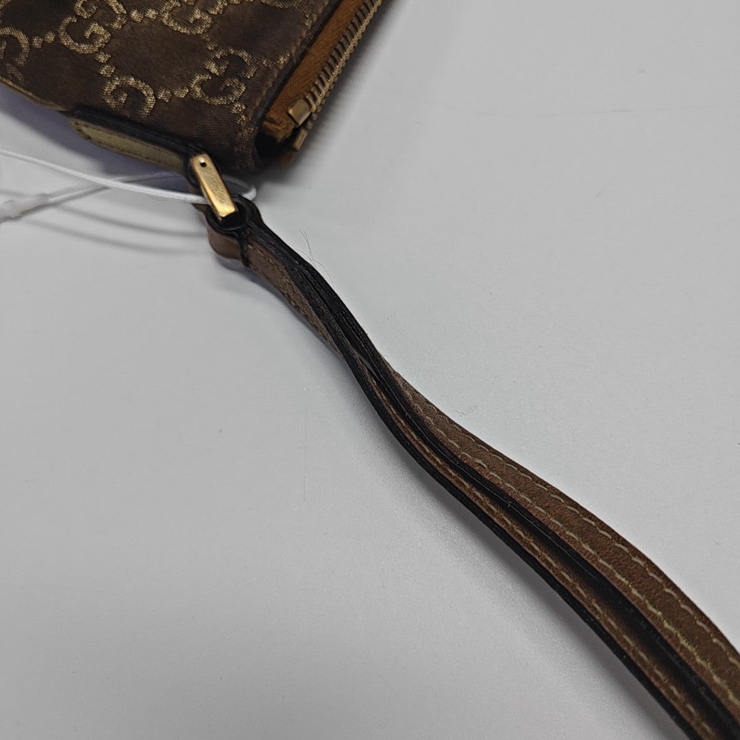 Monogram Canvas Clutch Brown