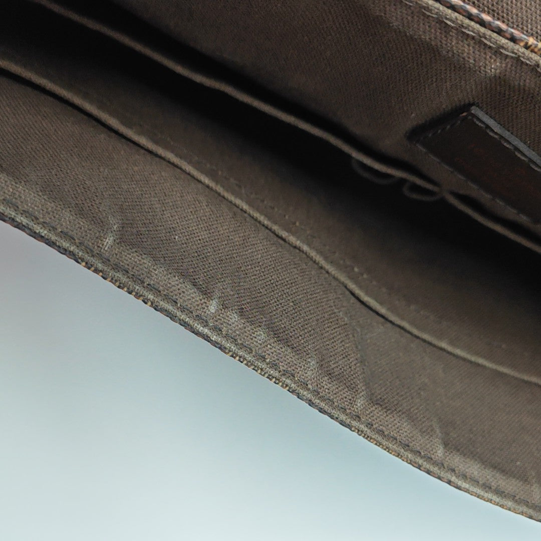 DISTRICT MM Damier Ebene Coated Canvas Brown