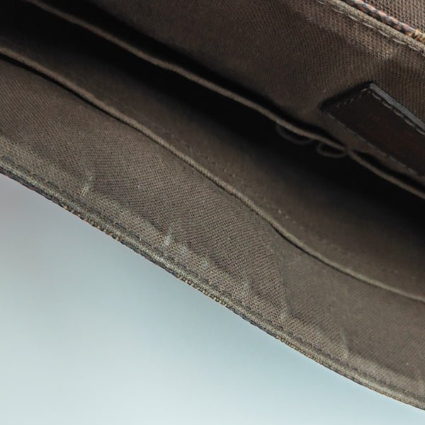 DISTRICT MM Damier Ebene Coated Canvas Brown