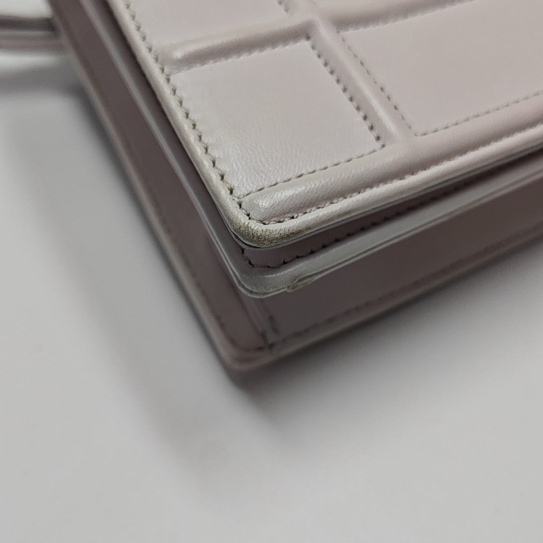 Diorama Medium Cannage Calfskin Pink