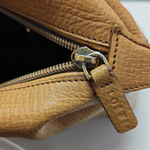 Calfskin Top Handle Bag Brown