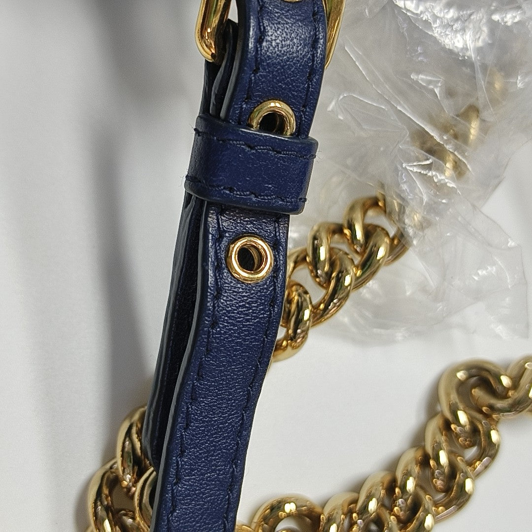 Quilted Lambskin Shoulder Bag Blue