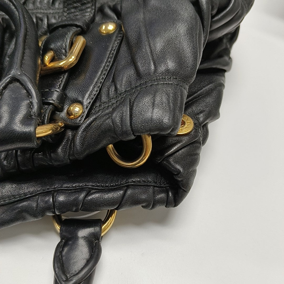Gaufre Quilted Lambskin Black