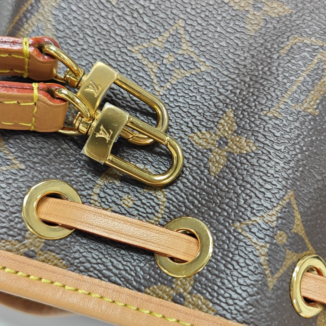 NOÉ Nano Monogram Coated Canvas Brown