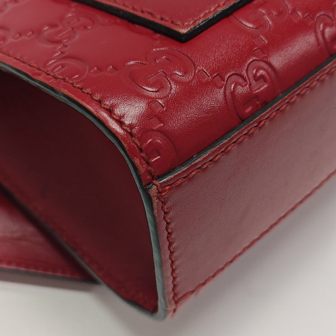 Padlock Small Monogram Calfskin Red