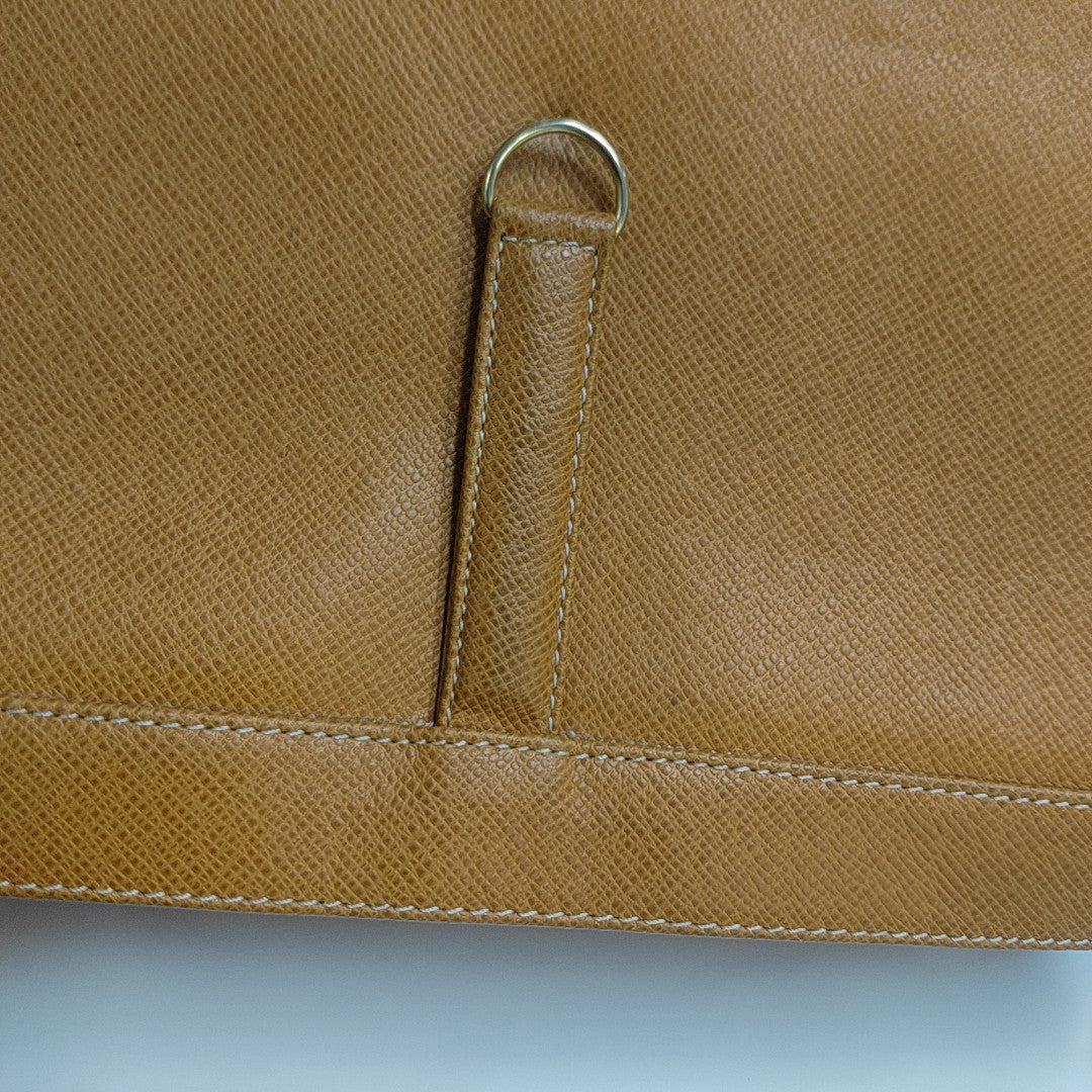 Calfskin Top Handle Bag Brown