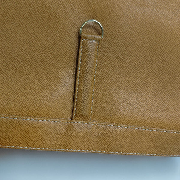 Calfskin Top Handle Bag Brown