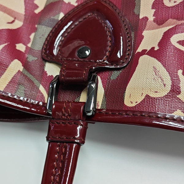 Coated Canvas Tote Bag Red