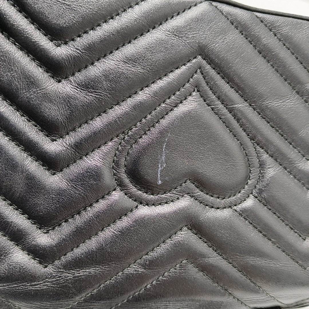 GG Marmont Mini Quilted Calfskin Black