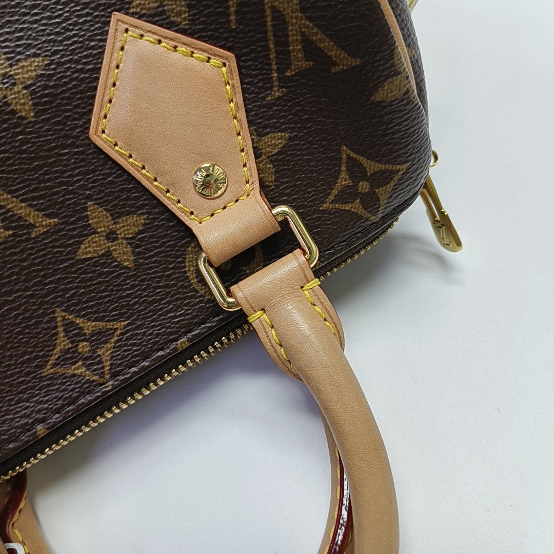 SPEEDY 20 Monogram Coated Canvas Brown