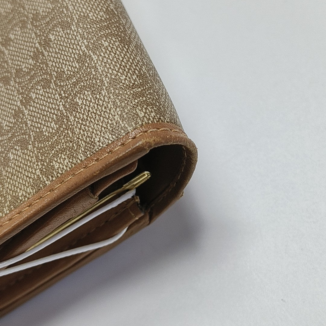 Coated Canvas Wallet Beige