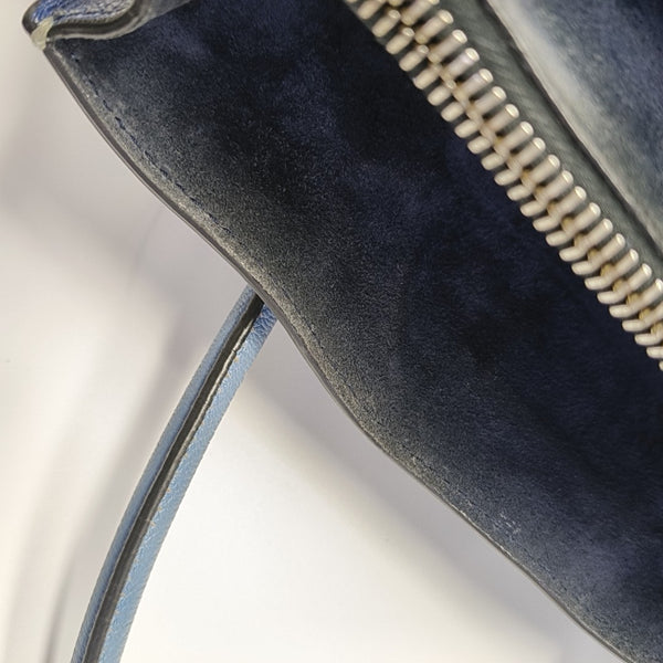 Calfskin Shoulder Bag Blue