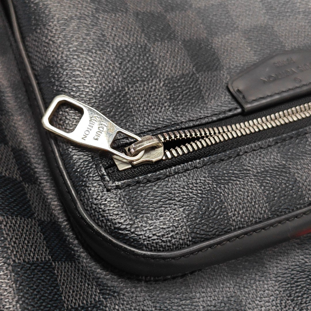 JOSH Damier Graphite Coated Canvas Gray