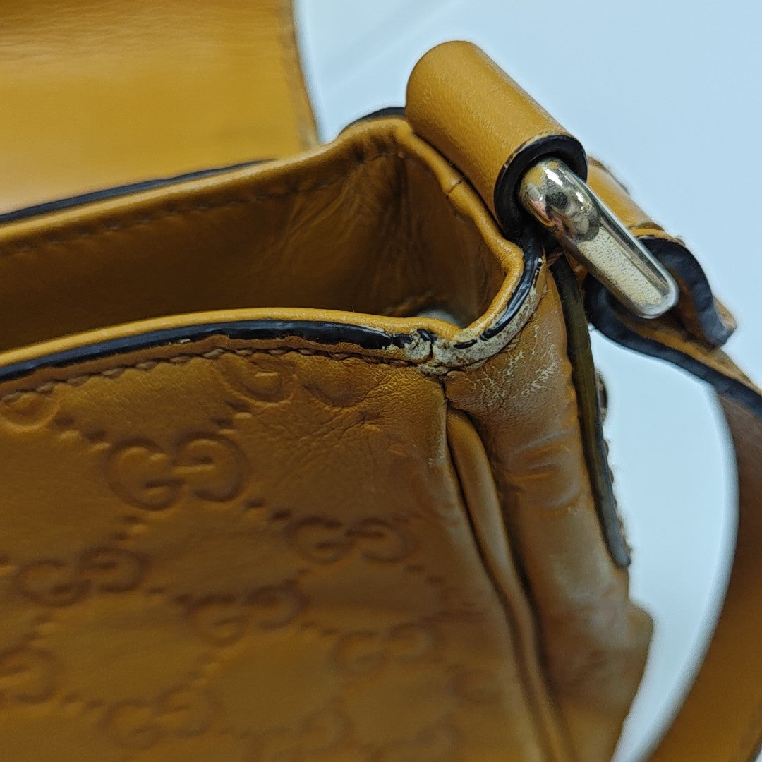 Monogram Calfskin Shoulder Bag Yellow