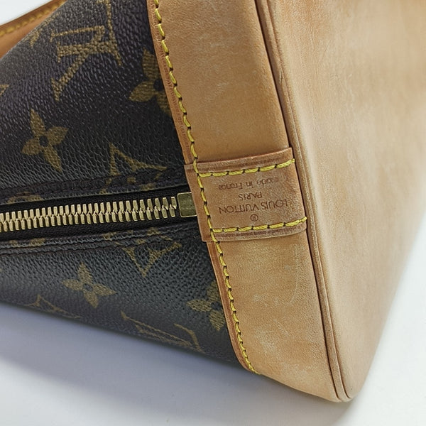 ALMA PM Monogram Coated Canvas Brown