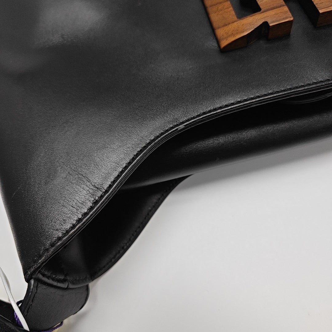 Calfskin Shoulder Bag Black