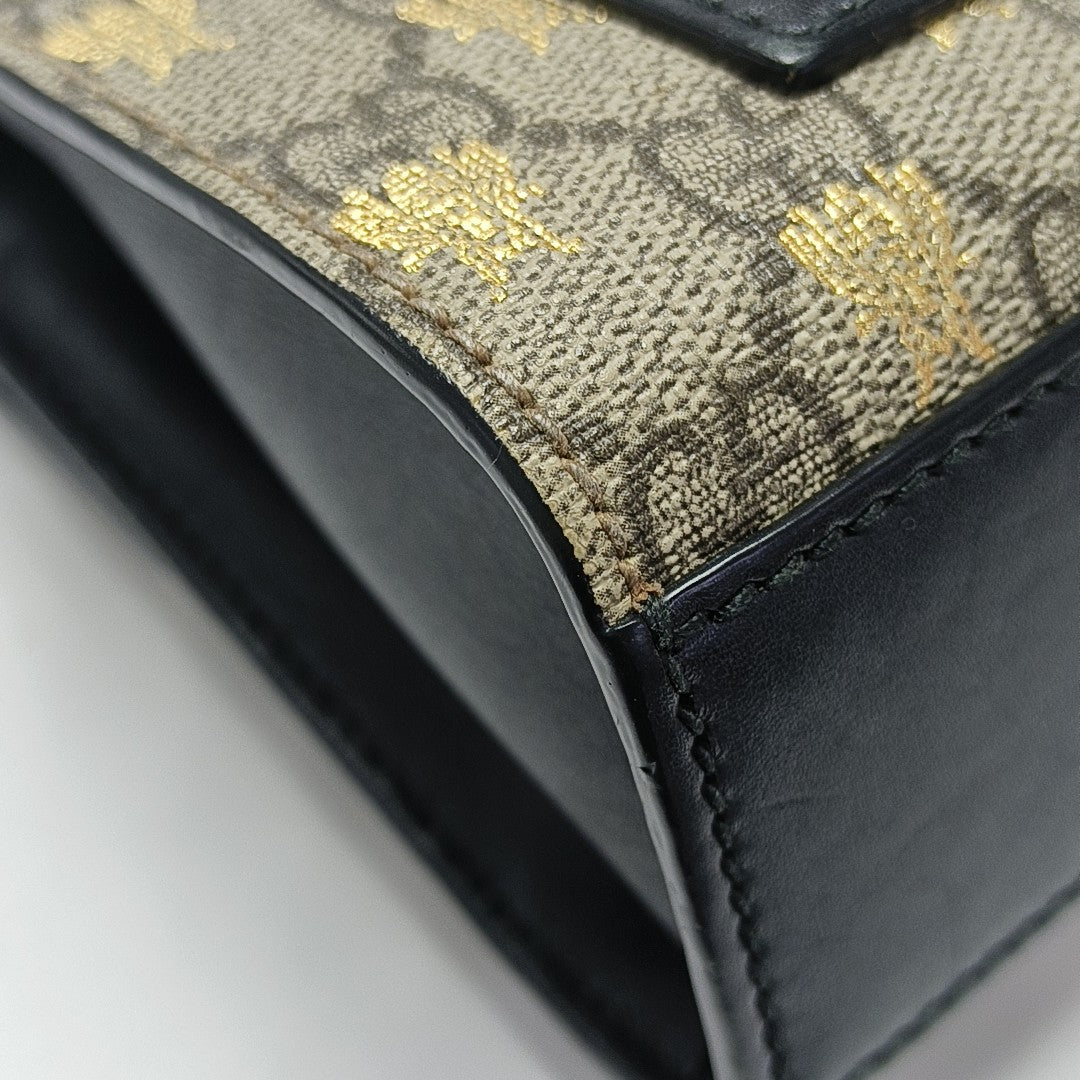 Padlock Small Monogram Coated Canvas Beige