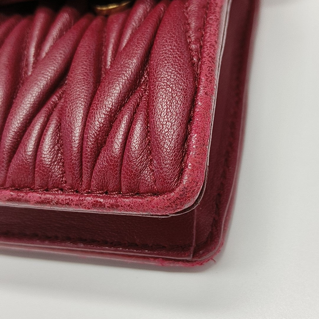 Quilted Lambskin Crossbody Bag Red