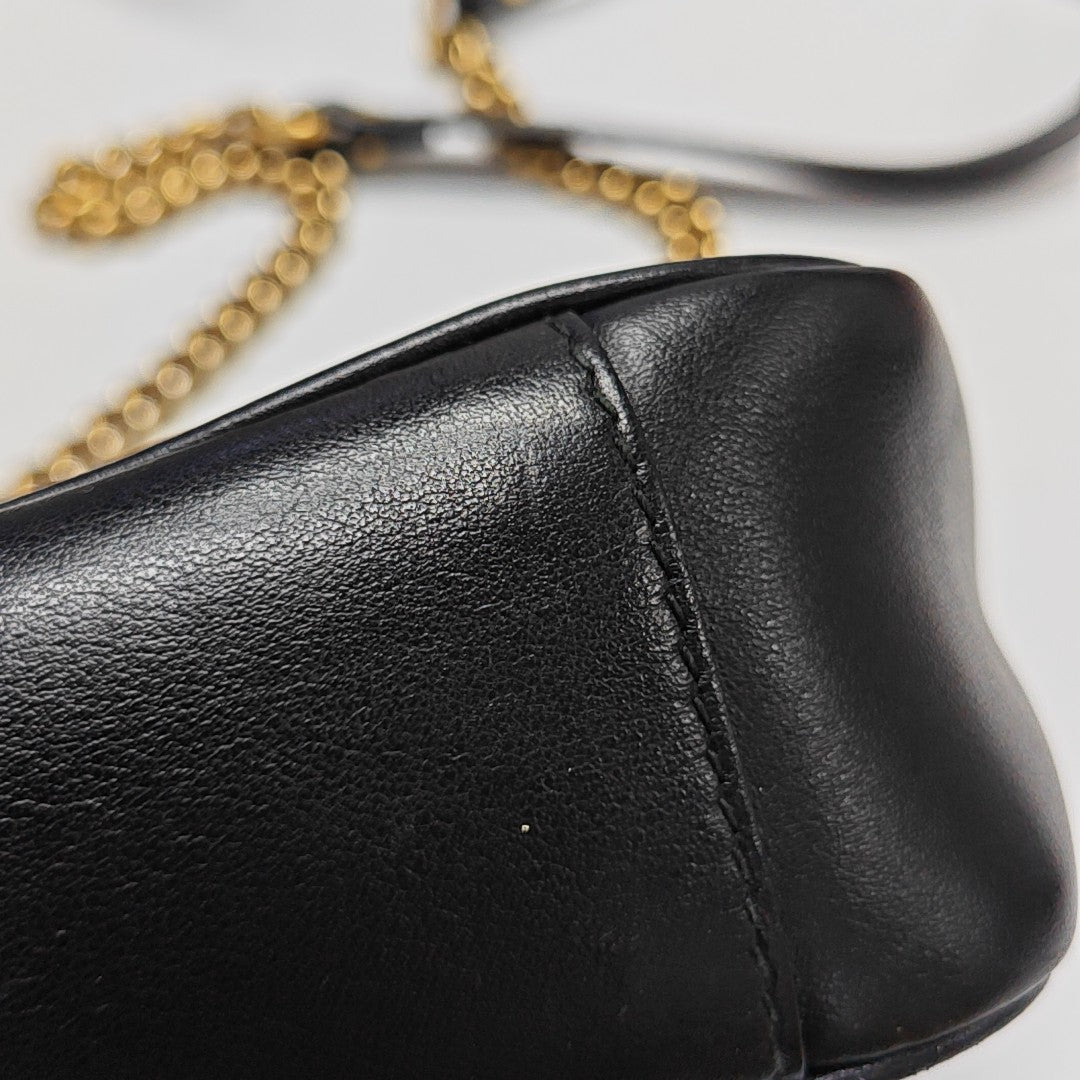 GG Marmont Small Quilted Calfskin Black