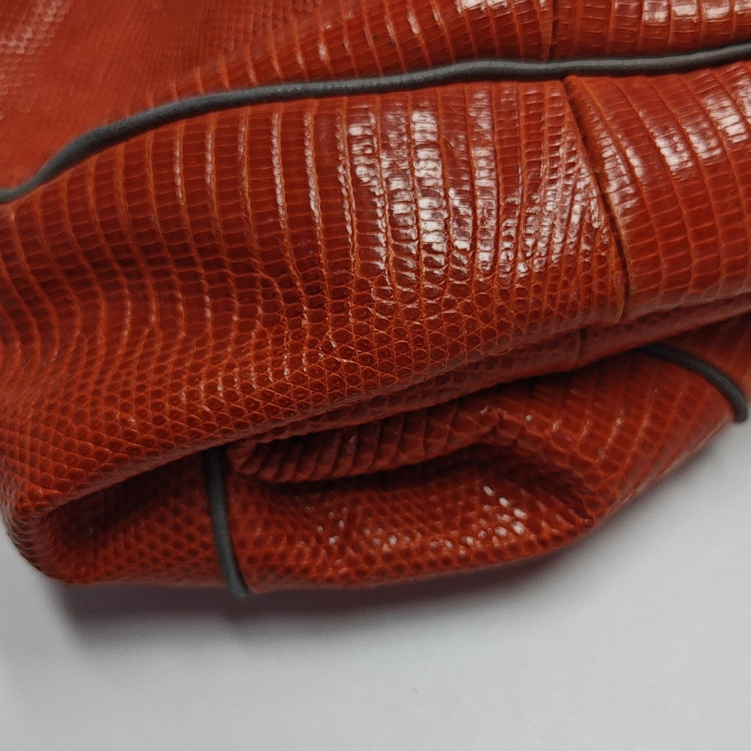 Calfskin Shoulder Bag Orange