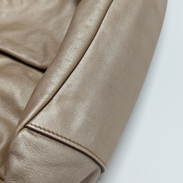 Calfskin Top Handle Bag Beige