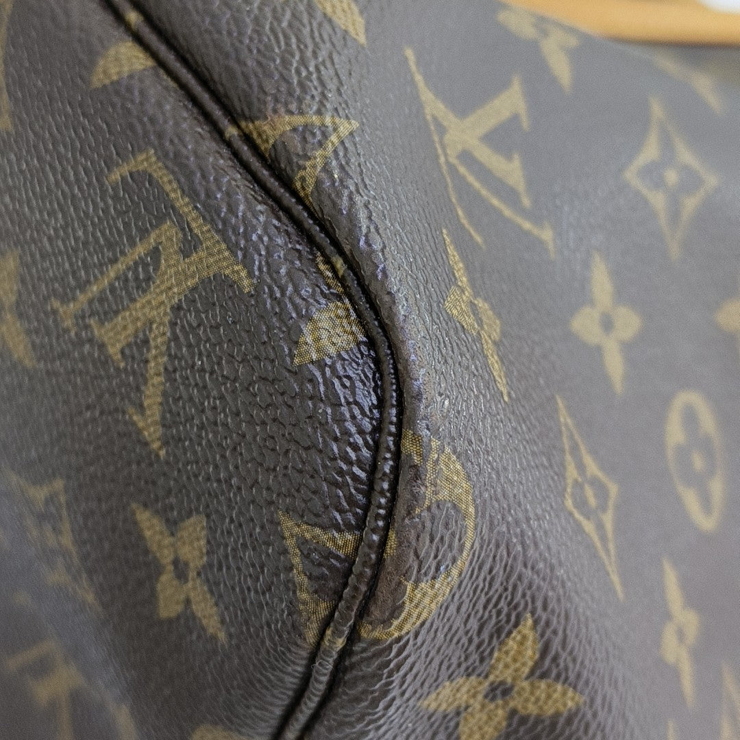 NEVERFULL GM Monogram Coated Canvas Brown