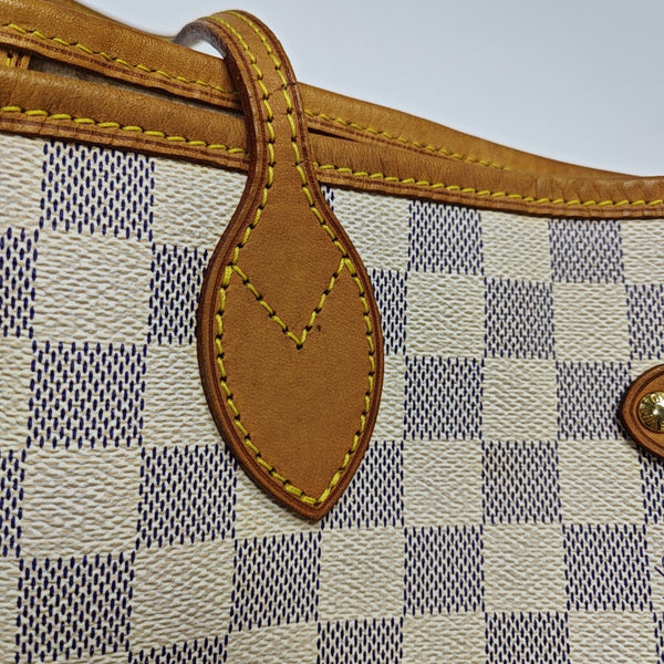NEVERFULL MM Damier Azur Coated Canvas Beige