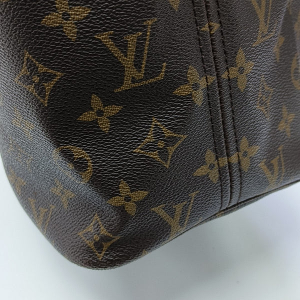 NEVERFULL MM Monogram Coated Canvas Brown
