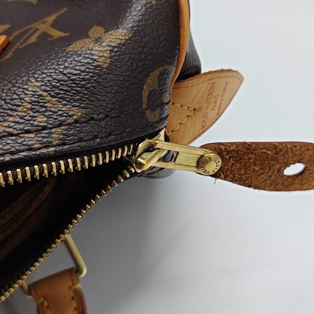 SPEEDY 25 Monogram Coated Canvas Brown