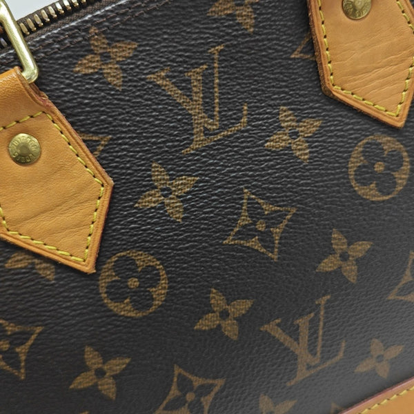 ALMA BB Monogram Coated Canvas Brown
