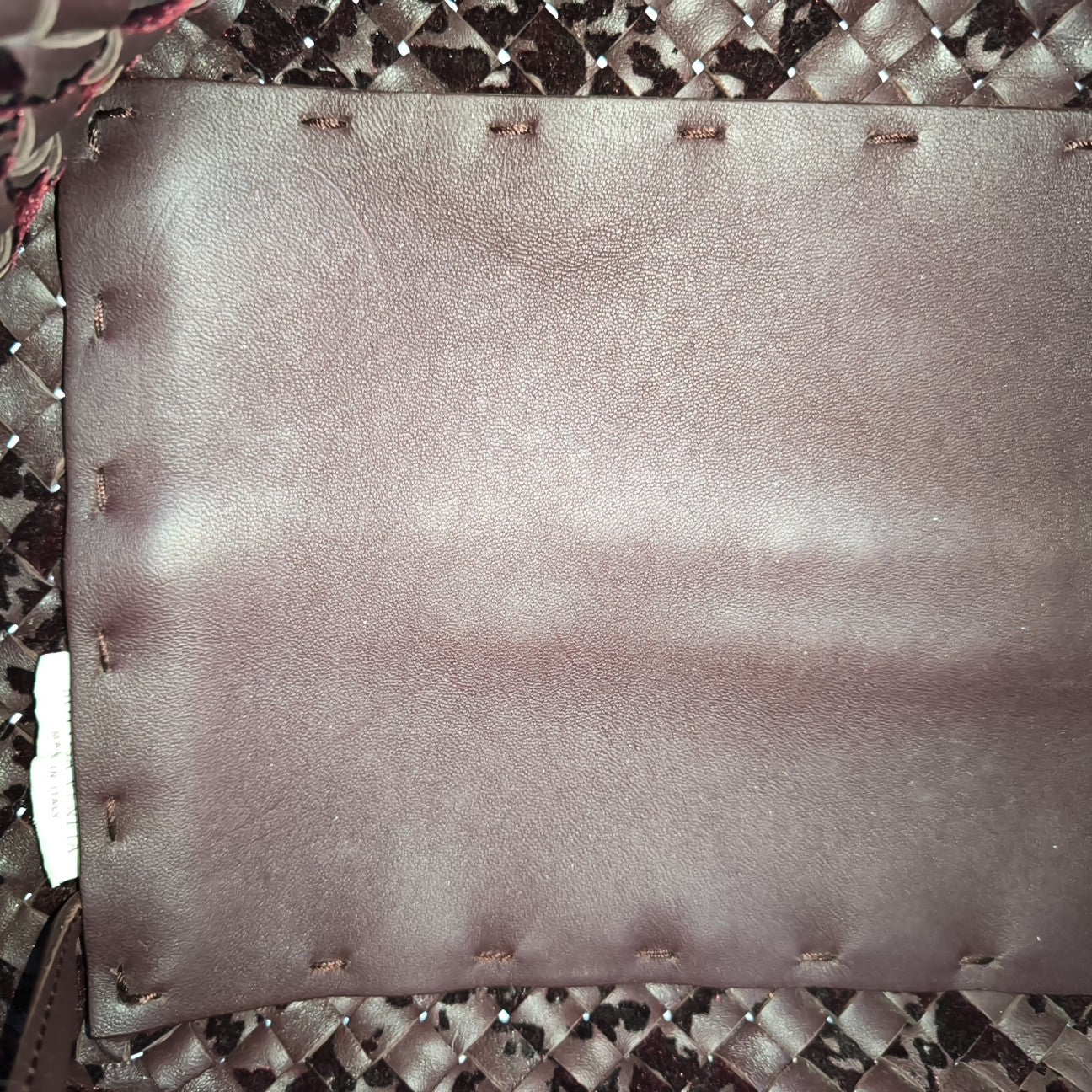 Calfskin Top Handle Bag Purple