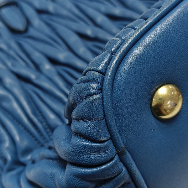 Quilted Lambskin Tote Bag Blue