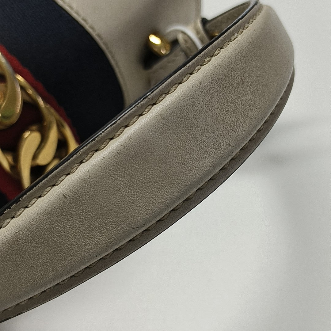 Sylvie Mini Calfskin White