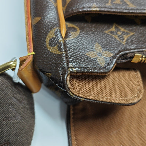 VALMY Monogram Coated Canvas Brown