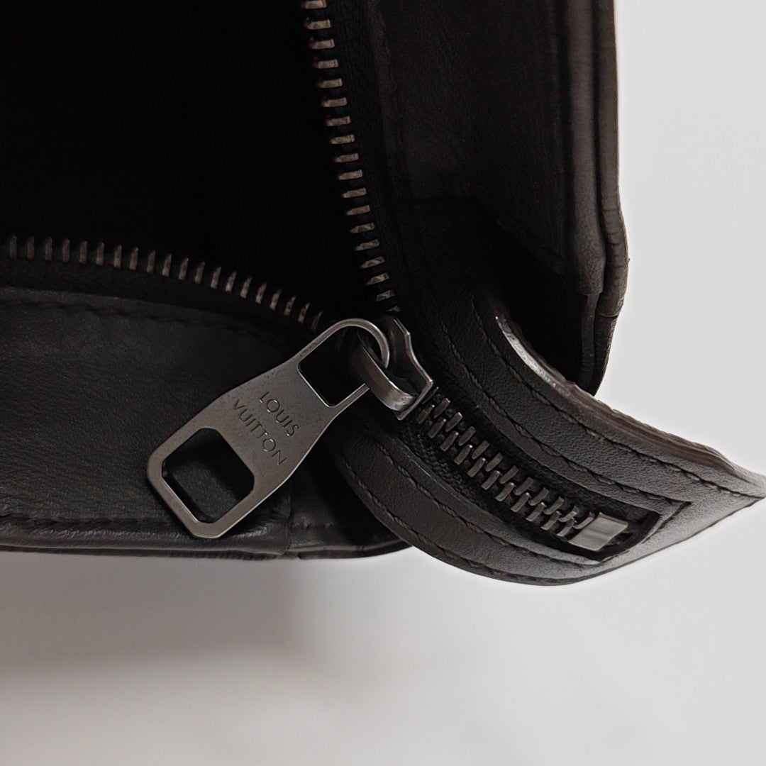 TADAO PM Damier Ebene Calfskin Brown