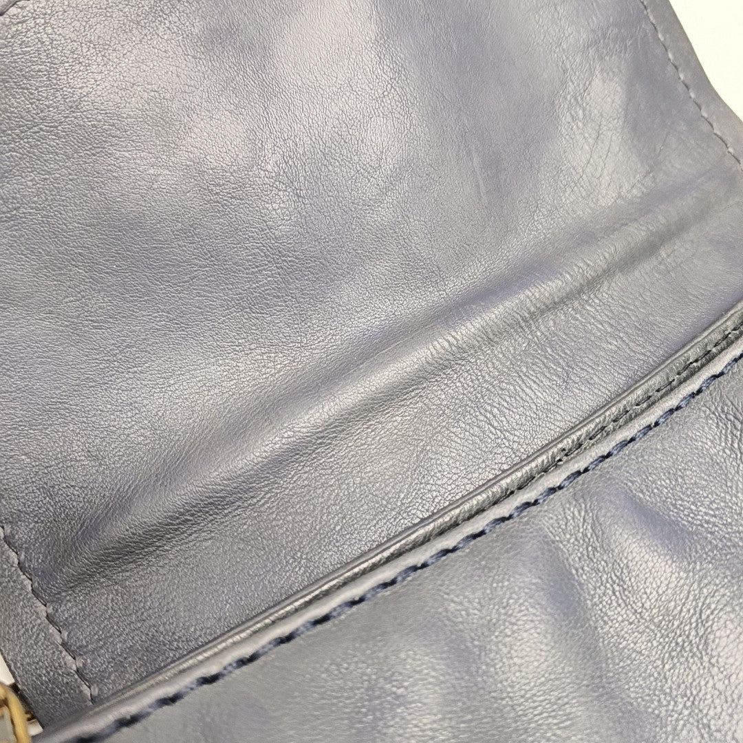 Calfskin Shoulder Bag Blue